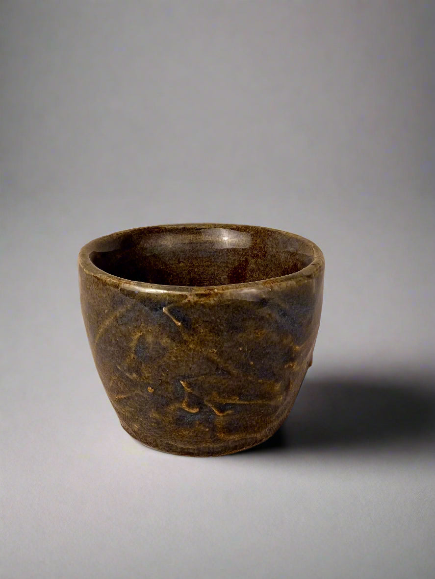 Single pottery shot glass- handmade pottery