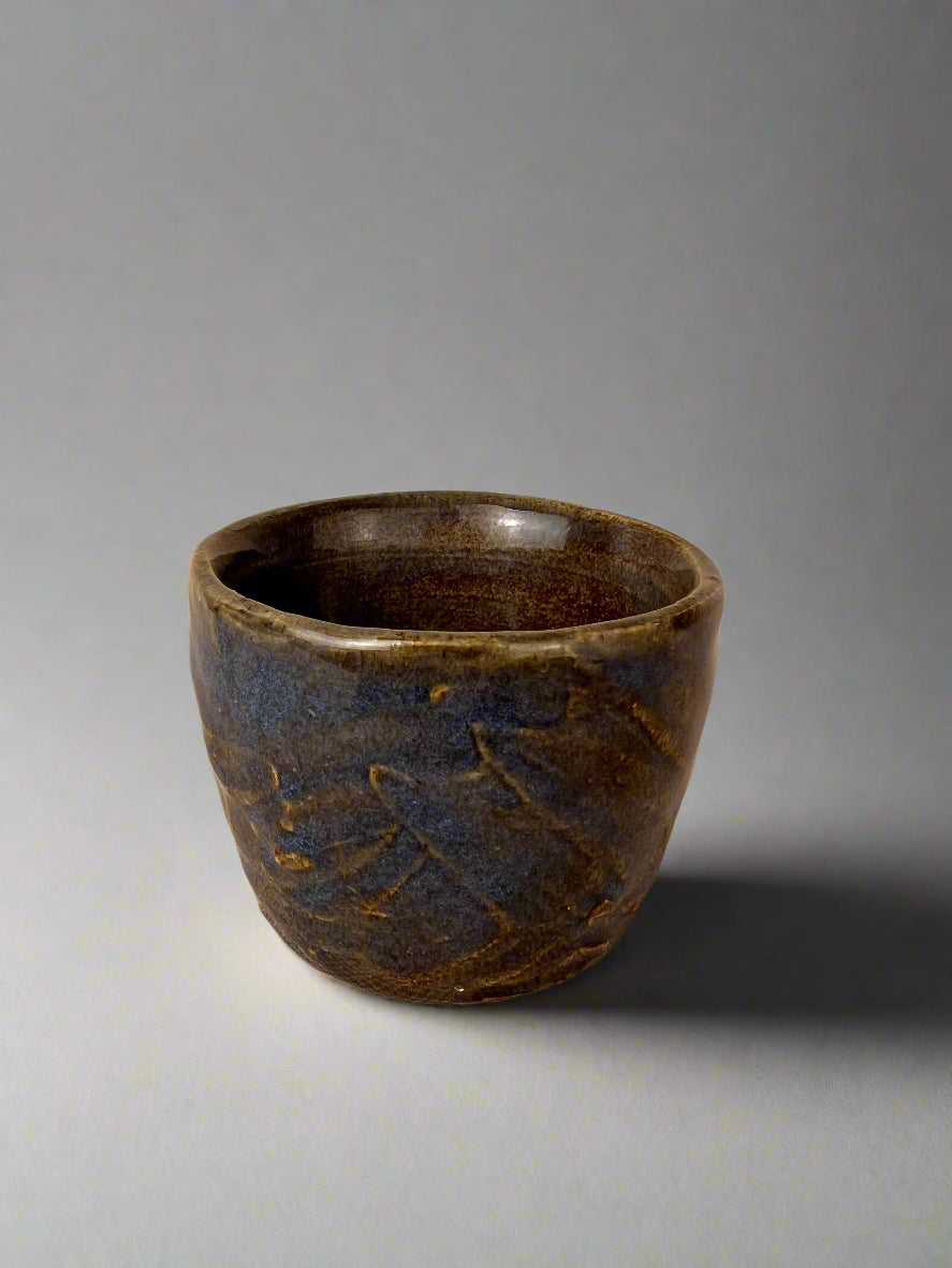 Single pottery shot glass- handmade pottery