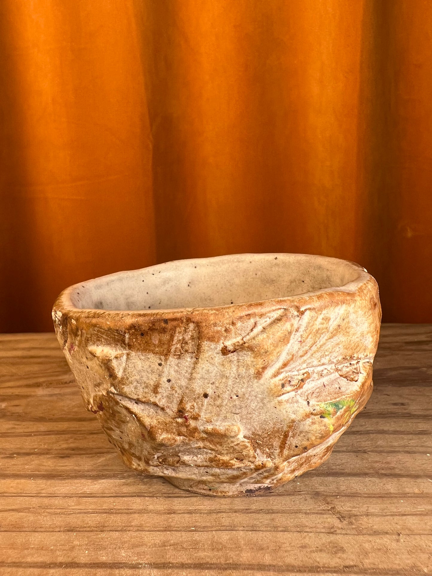 Kurinuki style single pottery shot glass - handmade pottery