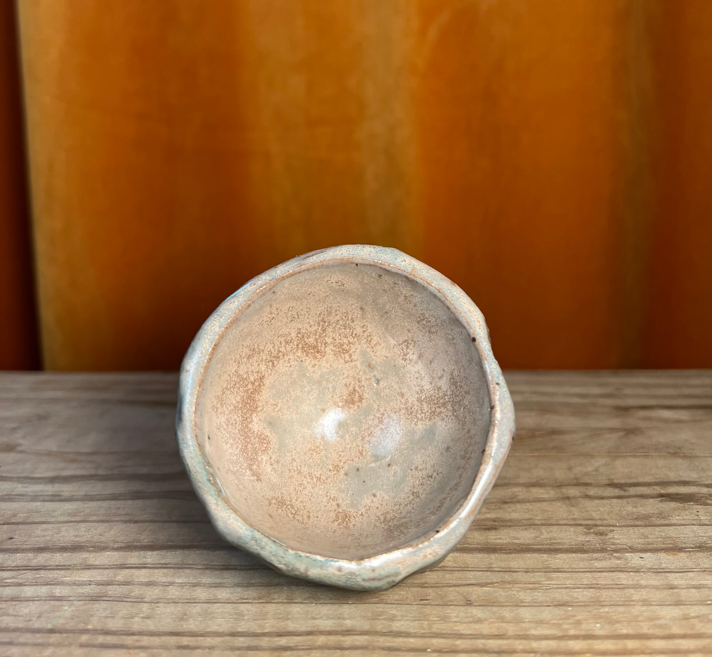 Kurinuki style single pottery shot glass - handmade pottery