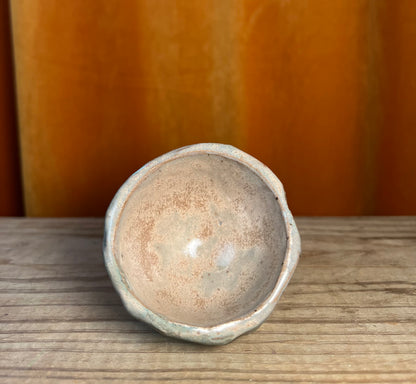 Kurinuki style single pottery shot glass - handmade pottery