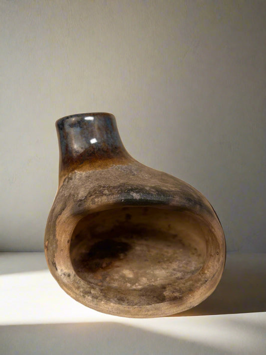 Incense burner chiminea- handmade pottery