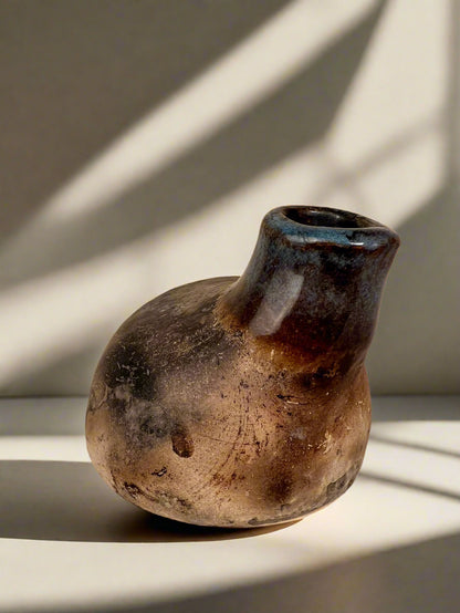 Incense burner chiminea- handmade pottery