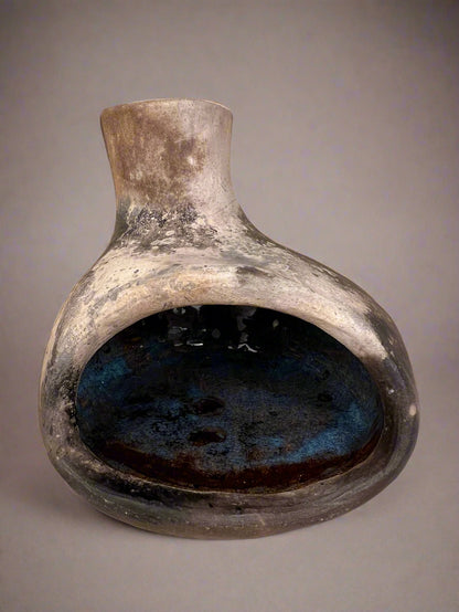 Incense burner chiminea - handmade pottery