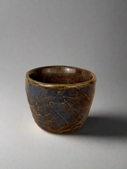 Single pottery shot glass- handmade pottery