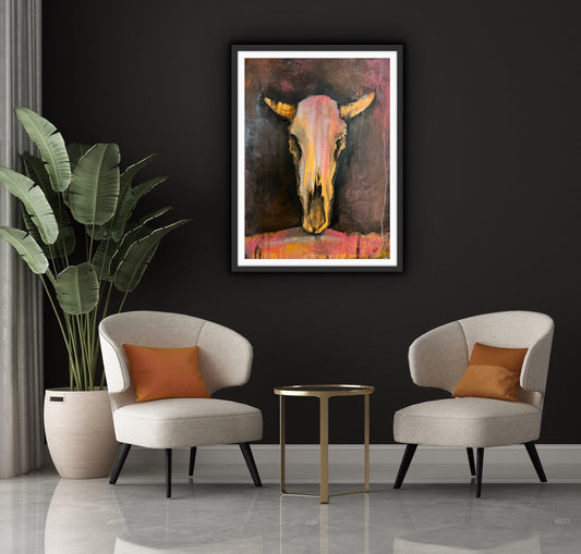 "Cow Skull #2"- Fine Art Print
